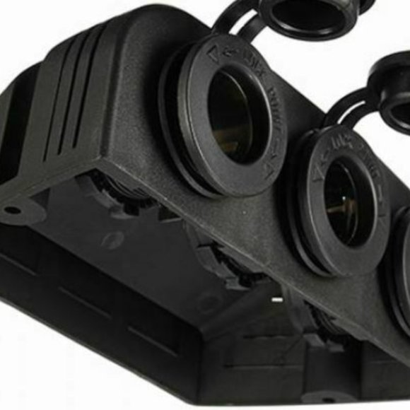 Marine 12V-24V 3-WAY Waterproof Boat-Car-RV-ATV  Power Socket - Picture 4 of 5